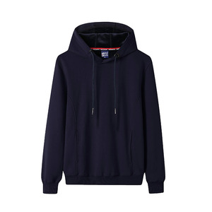Sweat-shirt à capuche noir surdimensionné pour homme, couleur unie, en molleton de coton, décontracté, pour l'automne, avec poche, coupe classique - Product Image 5