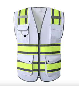Veste de sécurité orange haute visibilité pour hommes, logo personnalisé, fermeture éclair, tissu en maille, veste de sécurité personnalisable, couleur au choix - Product Image 1