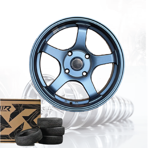ล้อแม็กซ์รถยนต์อลูมิเนียมอัลลอย 3R สีน้ำเงินด้าน JDM ขนาด 16 นิ้ว 4 รู 100 04115-V6 - Product Image 3
