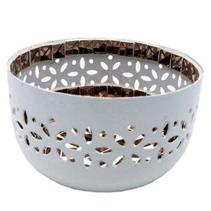 Porte-bougie en cuivre en forme ronde, Design moderne, pour la décoration à la maison, couleur blanche, Design moderne, fait à la main, pièces - Product Image 1