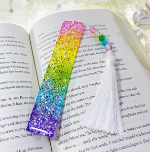 Marcapáginas de resina de diseño exclusivo, artículos artesanales nuevos, soporte para páginas de libros de lectura de poesía, hermoso color verde y morado - Product Image 4