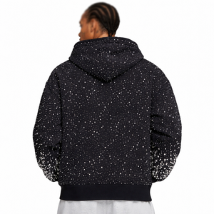 Sudadera con Capucha Unisex de Algodón y Felpa con Detalle Minimalista de Pedrería, Estilo Oversize, Ropa Urbana, Suministro Directo de Fábrica al por Mayor - Product Image 6