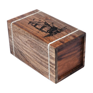 Boîte d'urne en bois créative de luxe haut de gamme pour urnes en bois de manguier rectangulaires de columbarium avec couvercle coulissant urnes en gros à bas prix - Product Image 3