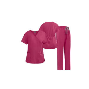 Tenues médicales personnalisées avec logo pour médecins et infirmières, en tissu extensible poly-coton, uniforme d'hôpital - Product Image 5
