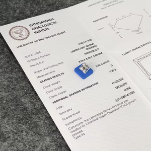 Diamante Cultivado en Laboratorio, Corte Princesa, Claridad Certificada IGI, Diamante Suelto - Product Image 2