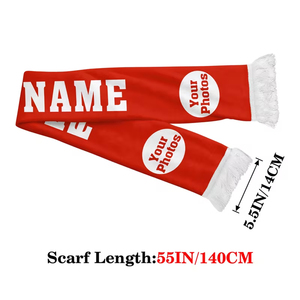 Bufandas de Fútbol en Oferta, Color Rojo, Logotipo Vintage, Bufanda Deportiva para Fanáticos del Club de Fútbol, Bufanda Estampada para Hombres - Product Image 2