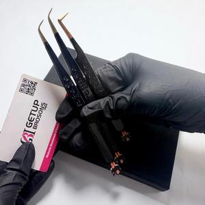 แหนบต่อขนตา Slim Curve 90 Boot ลายหัวใจสีดำ ทำจากสแตนเลสสตีล ปลายเรียบ จับถนัดมือ กันลื่น ดีไซน์น่ารักสำหรับฮาโลวีน - Product Image 1