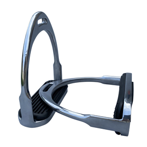 Estribos Negros para Montar a Caballo con Superficie Texturizada y Correas Ajustables para Uso Ecuestre - Product Image 1