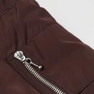 Chaqueta de satén para mujer, corte ajustado, ligera, con cremallera, manga larga, puños de punto acanalado, estilo casual, top de moda urbana, suave - Product Image 5