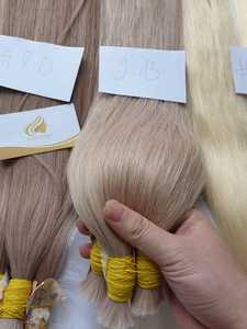 ผมต่อจากเวียดนามมีคุณภาพสูง100ก. ผม100% แบบไม่เรมี่มีพื้นผิวตรงระดับพรีเมียมหรูหราสีเดียว - Product Image 6