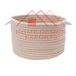 Cestas de almacenamiento de cuerda pura de algodón más vendidas de alta calidad último diseño de cuerda y cesta de ropa de almacenamiento de yute para la venta - Product Image 4