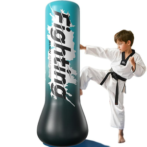 Sac de frappe pour enfants en PVC écologique, personnalisable, cible d'entraînement de boxe pour enfants, rempli de sable, équipement de fitness lourd pour jeunes - Product Image 1