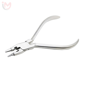 Pince orthodontique professionnelle Adams à bec plat pour la pliage de fils, forceps de haute précision en acier inoxydable, outils dentaires OEM - Product Image 2