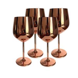 Verres à vin personnalisés pour événements festifs et usage domestique – Gobelets à vin rouge en acier inoxydable incassable à tiges longues pour une conservation optimale de la fraîcheur - Product Image 1