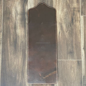 Fabricant en gros de porte-essuie-tout en cuir de vachette travaillé à la main, turquoise, organisateur, anneaux métalliques, porte-écharpe rustique, décoration intérieure - Product Image 6