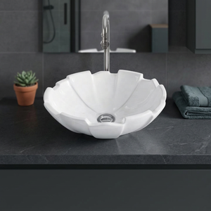 Modern White Round Ceramic Countertop Wash Basin Luxury Bathroom Vessel Sink Art Porcelain Lavabo Bowl - Product Image 3