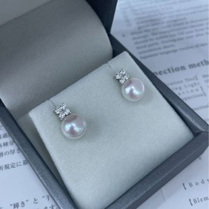 Pendientes de Perlas Naturales de Agua Dulce de 8-9 mm, Blancas, Transparentes, en Polvo, Brillantes, para Mujer, Plata de Ley S925, Estilo Simple - Product Image 1