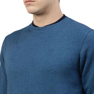 Sweat-shirt de sport pour homme en molleton français chaud à col rond uni avec décorations hip-hop, motif tendance, collection automne 2026 - Product Image 4