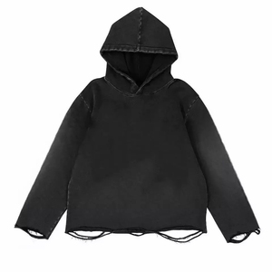 เสื้อฮู้ดครอปโอเวอร์ไซส์คุณภาพสูง OEM ออกแบบเองได้ สไตล์ลำลองสำหรับทุกเพศ เหมาะสำหรับใส่ในฤดูใบไม้ร่วง ผลิตจากผ้าฝ้ายถัก แขนเสื้อแบบปกติ - Product Image 1