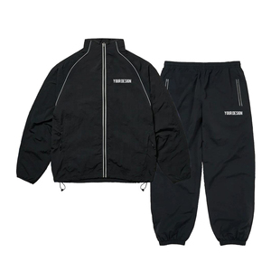 Waterproof Nylon Windbreaker Tracksuit With Net Lining Piping and Adjustment String Men Sports Tracksuits OEM Manufacturing - Product Image 1