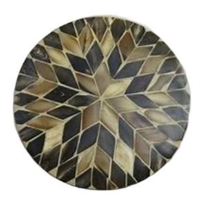 Plateau de service rectangulaire fait à la main de haute qualité sur mesure artisanat naturel incrustation de corne Top vente coquillage de style animal - Product Image 1