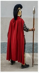 Ensemble de costume d'armure de guerrier spartiate médiéval, casque d'hoplite grec, plastron, lance, pour cosplay, reconstitution historique et fête d'Halloween - Product Image 5