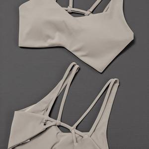 Soutien-gorge de sport pour femme, col halter, dos nu sexy, maintien élevé, extensible dans quatre directions, léger, respirant, pour yoga et pilates, grandes tailles - Product Image 6