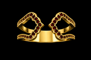 Anillo de Compromiso Apilable de Plata de Ley 925 con Zirconia Engastada en Oro de 18k, Hecho a Mano, Piedra de Nacimiento de Enero, para Ella - Product Image 3