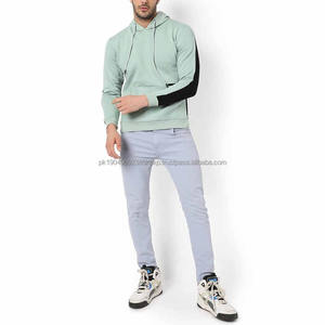 Sweat-shirt surdimensionné délavé à l'acide avec logo personnalisé, ourlet coupé vintage, sweat-shirt court pour hommes - Product Image 2