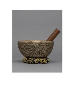Cuenco tibetano de latón, herramienta tradicional de meditación para yoga, terapia de sonido, curación, relajación, equilibrio espiritual - Product Image 1