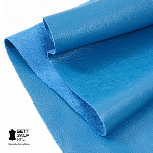 Cuero de vaca de grano completo OEM azul cielo de 1.1-1.3MM para fabricación de calzado, decoración del hogar, costura, manualidades, herramientas de cuero de calidad, confiable - Product Image 1