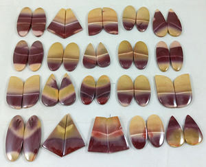 Cabujón de jaspe mookaite natural, parte trasera plana, cristal pulido, piedra preciosa suelta para la elaboración de joyas - Product Image 3