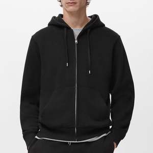 Sweat à capuche zippé surdimensionné en coton 100% écologique, lourd, avec logo 3D en relief, en polaire, unisexe, pour l'hiver – Fabricant OEM/ODM - Product Image 1