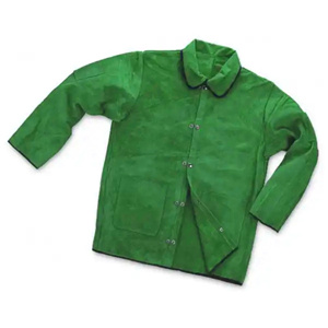 Veste de soudeur en cuir de vachette pleine fleur haute performance, vêtement de sécurité de qualité avec protection de haut niveau - Product Image 3