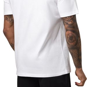 Camiseta de jersey con estampado gráfico para hombre, color blanco, algodón, corte regular, cuello redondo, manga corta, informal, transpirable, estampada, moda urbana - Product Image 5
