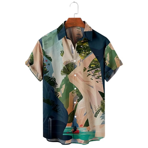 2026 เสื้อเชิ้ตลำลองผู้ชายพิมพ์ลาย 3D แขนสั้นเสื้อเชิ้ตขนาดพลัสพร้อมกระเป๋า - Product Image 1