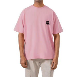 Camiseta DUBBIX Rosa de Manga Corta para Hombre, Corte Regular, Cuello Redondo, Informal, de Algodón, con Logotipo Estampado en la Parte Delantera, Ecológica, Transpirable y de Secado Rápido - Product Image 2