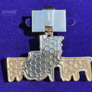 Colgante de Letra Personalizado con Moissanita, Plata de Ley 925, Joyería de Lujo Estilo Hip Hop, Amuleto con Nombre Personalizado - Product Image 6