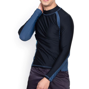 Rashguard à manches longues de haute qualité en Spandex/Polyester pour hommes - Protection UV, séchage rapide, anti-frottement - Respirant pour le sport - Product Image 1