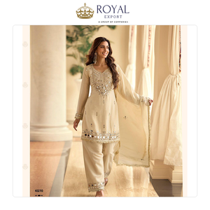 Ropa de Estilo Tradicional Clásico en Alta Demanda, la Mejor Colección de Ropa Casual, Traje Pakistaní de Seda Simar Premium en Venta - Product Image 3