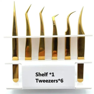 Pinzas de Precisión para Pestañas de Acero Inoxidable de 135 mm con Punta Suave para Aplicación de Extensiones de Pestañas - Product Image 2