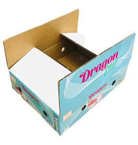 UV Printed Folding 5-Layer Flexographic Corrugated Agriculture Dragon <b>Fruit</b> <b>Cardboard</b> <b>Boxes</b> Rectangle Recycled Materials OEM - Product Image 1
