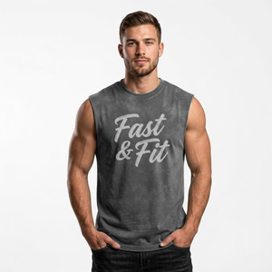 Custom Logo Polyester Knit <b>Tank</b> <b>Top</b> Summer Sporty Style Breathable Quick Dry Anti-Pilling <b>Loose</b> Design Sleeveless Vest - Product Image 1