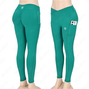 Blaze Fight Wear Solid Yoga Leggings OEM Wholesale Plus Size Breathable Sweat Wicking Sweatpants Sexy Elastic Waist Design - Product Image 1