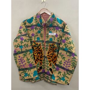 Dernière collection : Veste Kantha en coton imprimé brodé à la main, style Suzani indien, pour femme, manteau royal, écologique, pour l'extérieur - Product Image 1