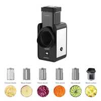 Robot culinaire multifonction 6-en-1 robuste pour hacher, trancher et émincer les légumes, idéal pour les restaurants et les cuisines domestiques