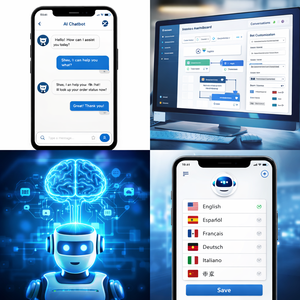 ซอฟต์แวร์พัฒนาแชทบอท AI สมัยใหม่พร้อมการปรับแต่ง |   มัลติแพลตฟอร์ม |   โซลูชันระบบอัตโนมัติอัจฉริยะ - Product Image 1