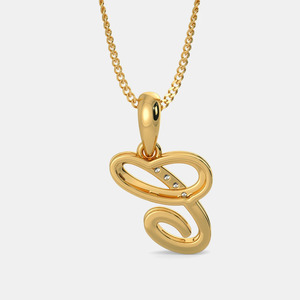 Collar con Colgante de Diamante Cultivado en Laboratorio con Diseño Abstracto en Espiral en Oro Amarillo - Product Image 6