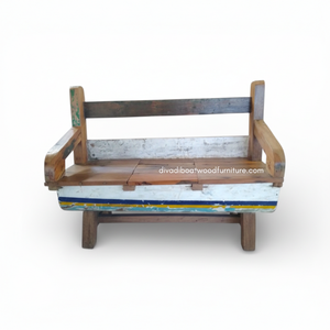 Asiento de Madera de Barco Reciclada, Sofá Artesanal Duradero para Hogar, Villa, Hotel, Estilo Rústico, Muebles de Interior y Exterior, Venta al Por Mayor - Product Image 2