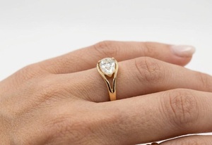 แหวนหมั้นเพชรทรงหยดน้ำ 1.25 กะรัต ทองคำขาว 14K ดีไซน์แหวนแยกส่วน ประดับเพชรทรงหยดน้ำเพาะเลี้ยงในห้องปฏิบัติการ ของขวัญเครื่องประดับแต่งงานสุดพิเศษ - Product Image 6